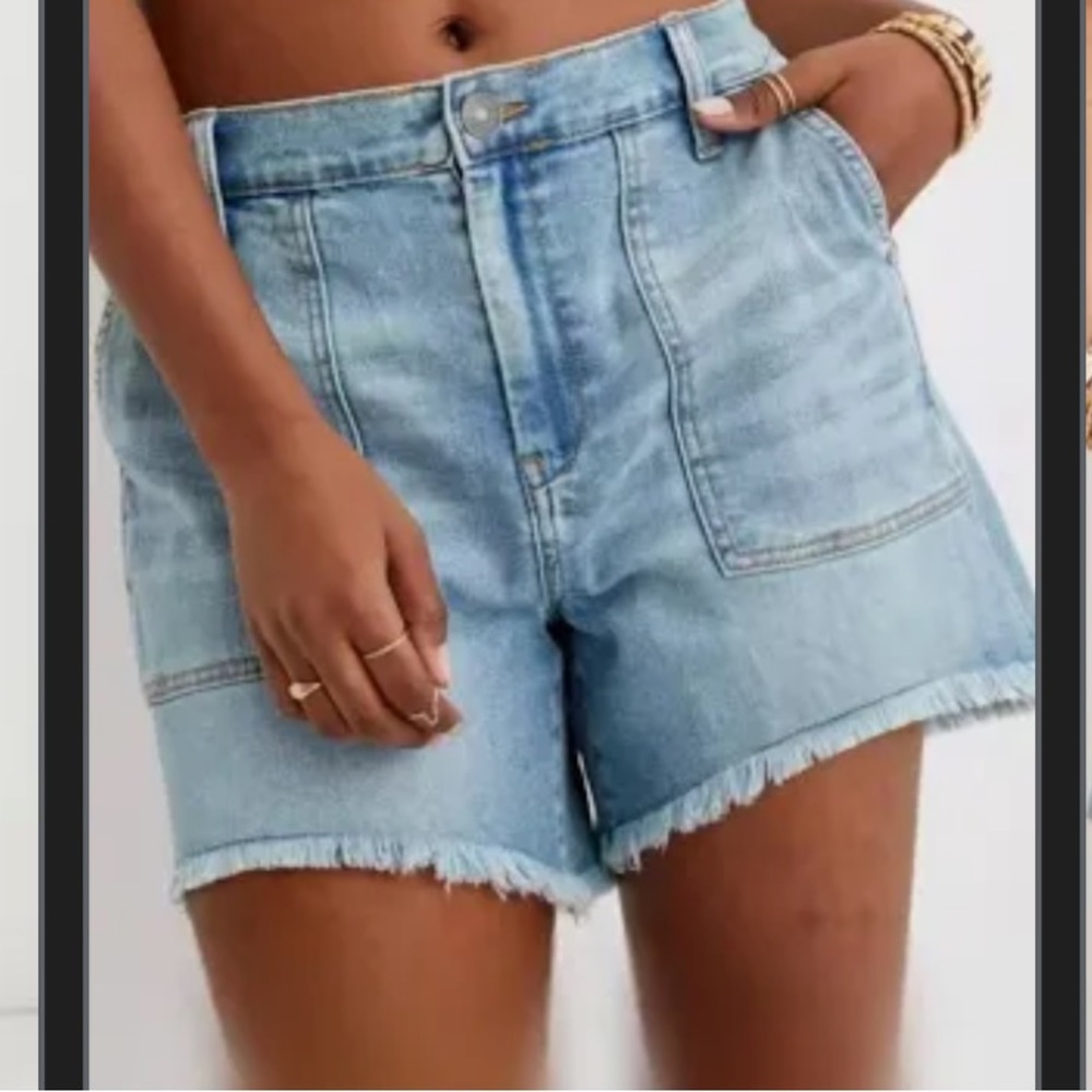 Aerie cut off denim pull on Jean shorts